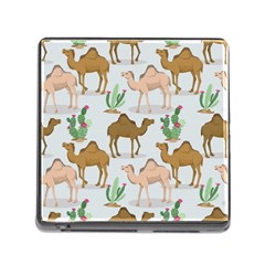 Camels Cactus Desert Pattern Memory Card Reader (square 5 Slot) by Wegoenart