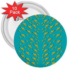 Sakura In Yellow And Colors From The Sea 3  Buttons (10 Pack)  by pepitasart