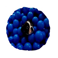 Cute Balls Puppy Standard 15  Premium Flano Round Cushions by Sparkle