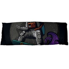 Illustration Astronaut Cosmonaut Paying Skateboard Sport Space With Astronaut Suit Body Pillow Case Dakimakura (two Sides) by Vaneshart