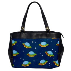 Seamless Pattern Ufo With Star Space Galaxy Background Oversize Office Handbag by Vaneshart