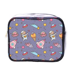 Outer Space Seamless Background Mini Toiletries Bag (one Side) by Vaneshart