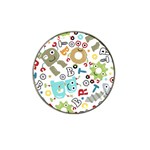 Seamless Pattern Vector With Funny Robots Cartoon Hat Clip Ball Marker