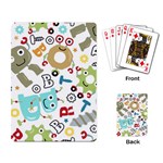 Seamless Pattern Vector With Funny Robots Cartoon Playing Cards Single Design (Rectangle)