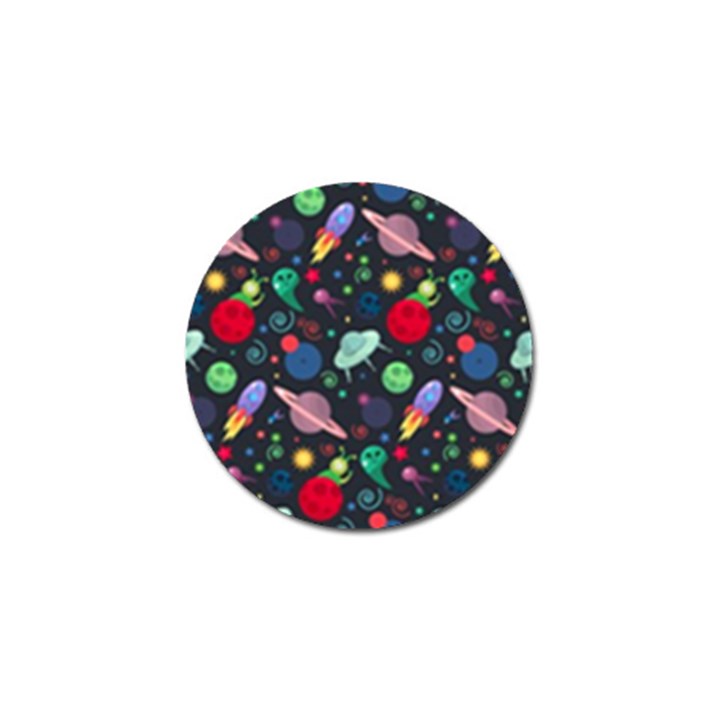Cosmos Ufo Concept Seamless Pattern Golf Ball Marker (10 pack)