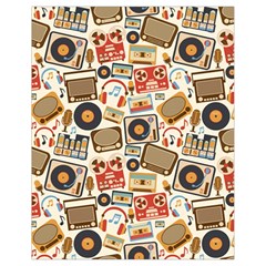Music Retro Seamless Pattern Drawstring Bag (small) by Vaneshart