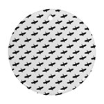 Freedom Concept Graphic Silhouette Pattern Round Ornament (Two Sides)