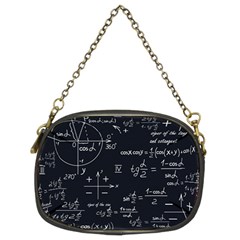 Mathematical Seamless Pattern With Geometric Shapes Formulas Chain Purse (two Sides) by Vaneshart