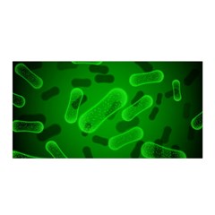 Green Rod Shaped Bacteria Satin Wrap by Vaneshart