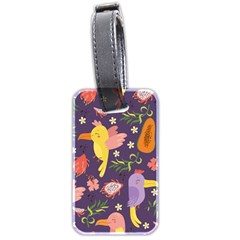 Exotic Seamless Pattern With Parrots Fruits Luggage Tag (two Sides) by Vaneshart