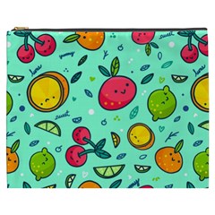 Various Fruits With Faces Seamless Pattern Cosmetic Bag (xxxl) by Vaneshart