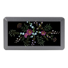 Embroidery Trend Floral Pattern Small Branches Herb Rose Memory Card Reader (mini) by Vaneshart