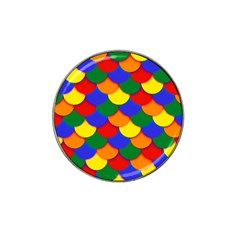 Gay Pride Scalloped Scale Pattern Hat Clip Ball Marker