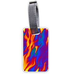 Gay Pride Abstract Smokey Shapes Luggage Tag (one Side) by VernenInk