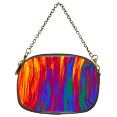 Gay Pride Rainbow Vertical Paint Strokes Chain Purse (two Sides) by VernenInk
