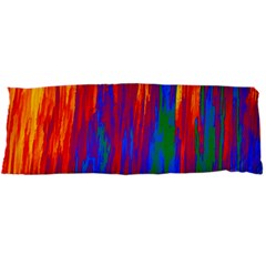 Gay Pride Rainbow Vertical Paint Strokes Body Pillow Case Dakimakura (two Sides) by VernenInk