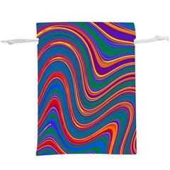 Gay Pride Rainbow Wavy Thin Layered Stripes  Lightweight Drawstring Pouch (xl) by VernenInk