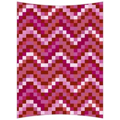 Lesbian Pride Pixellated Zigzag Stripes Back Support Cushion by VernenInk