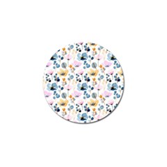 Watercolor Floral Seamless Pattern Golf Ball Marker by TastefulDesigns