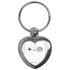 Ipaused2 Key Chain (heart) by ChezDeesTees