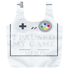 Ipaused2 Full Print Recycle Bag (xl) by ChezDeesTees