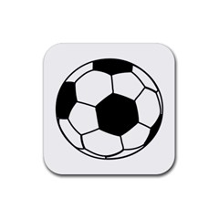 Soccer Lovers Gift Rubber Coaster (square)  by ChezDeesTees