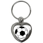 Soccer Lovers Gift Key Chain (Heart) Front