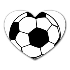 Soccer Lovers Gift Heart Mousepads by ChezDeesTees