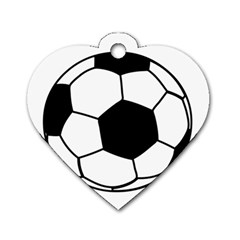 Soccer Lovers Gift Dog Tag Heart (two Sides) by ChezDeesTees