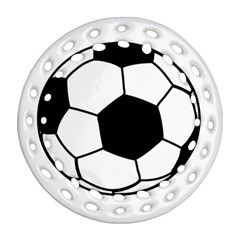 Soccer Lovers Gift Round Filigree Ornament (two Sides) by ChezDeesTees
