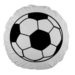 Soccer Lovers Gift Large 18  Premium Flano Round Cushions by ChezDeesTees