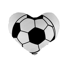 Soccer Lovers Gift Standard 16  Premium Heart Shape Cushions by ChezDeesTees