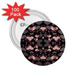 Shiny Hearts 2.25  Buttons (100 pack) 