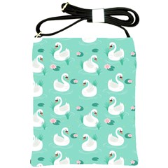 Elegant-swan-seamless-pattern Shoulder Sling Bag by Vaneshart