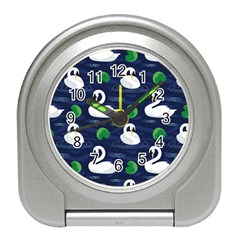 Swan Pattern Elegant Design Travel Alarm Clock by Vaneshart