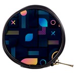 Gradient geometric shapes dark background Mini Makeup Bag