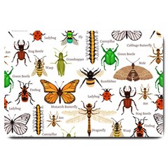 Insects Seamless Pattern Large Doormat  by Vaneshart