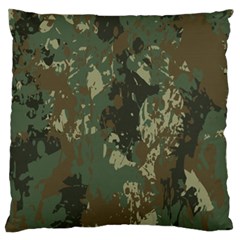 Camouflage-splatters-background Large Cushion Case (two Sides) by Vaneshart