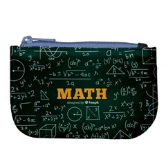Realistic-math-chalkboard-background Large Coin Purse by Vaneshart