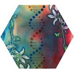 Flower Dna Wooden Puzzle Hexagon by RobLilly