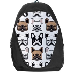 Dog French Bulldog Seamless Pattern Face Head Backpack Bag by BangZart