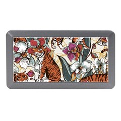 Natural Seamless Pattern With Tiger Blooming Orchid Memory Card Reader (mini) by BangZart