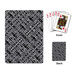 Linear Black And White Ethnic Print Playing Cards Single Design (rectangle) by dflcprintsclothing