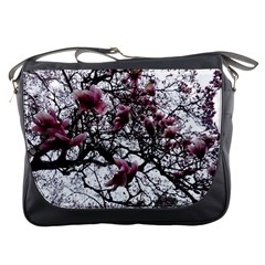 Saucer Magnolia Tree Messenger Bag by okhismakingart