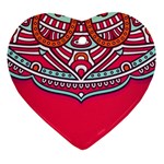 Red Mandala Ornament (Heart)