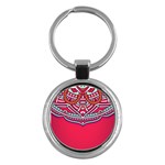 Red Mandala Key Chain (Round)