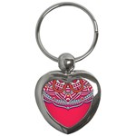 Red Mandala Key Chain (Heart)