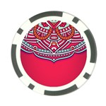 Red Mandala Poker Chip Card Guard