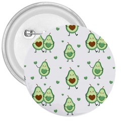 Cute Seamless Pattern With Avocado Lovers 3  Buttons by BangZart