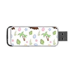 Cute Palm Volcano Seamless Pattern Portable Usb Flash (two Sides) by BangZart